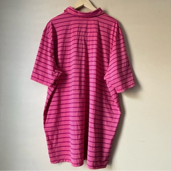 Tommy Bahama Island Zone Sz 2XL Java Red Palm Desert Driver Stripe Polo Shirt - Picture 2 of 10